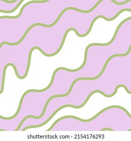 Abstract vector wavy seamless pattern. Trendy retro liquid background in 90s, 00s style. 