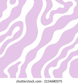 Abstract vector wavy seamless pattern. Trendy retro psychedelic background in 90s, 00s style. Texture in y2k aesthetic