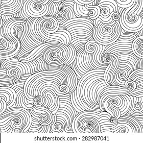 Abstract vector wavy seamless pattern. You can use any color of background