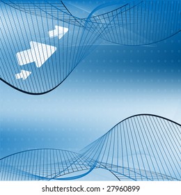 abstract vector web background with flowing lines and arrows