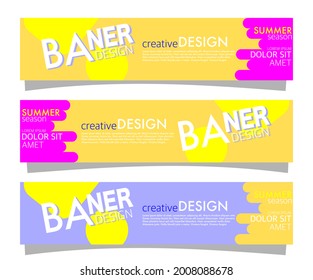 Abstract vector web banner design template