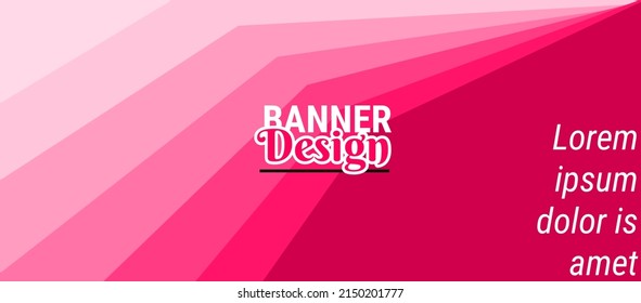 Abstract vector web banner design Template color pink