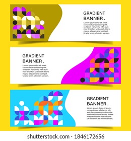 Abstrakter Vector Web Design Banner, geometrische Textur, Bannervorlage mit heller Farbe.