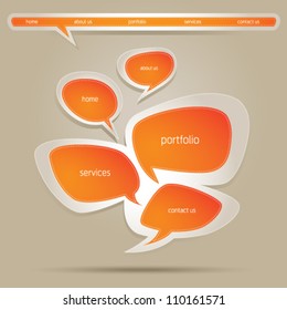 Abstract vector web design bubble and clouds