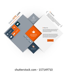 Abstract Vector website template design 