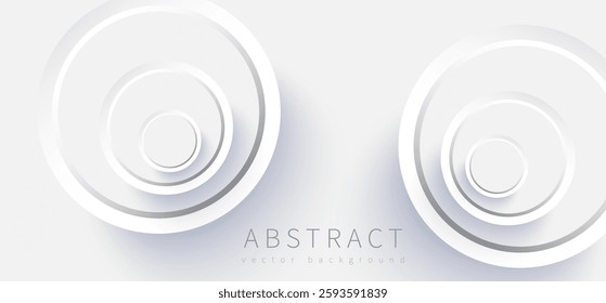 Abstract vector white background or wallpaper with circles. Geometric design