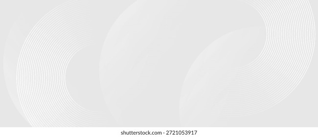 Abstract vector white glowing geometric lines on a gray background. Modern shiny blue circle line pattern. with a modern concept style