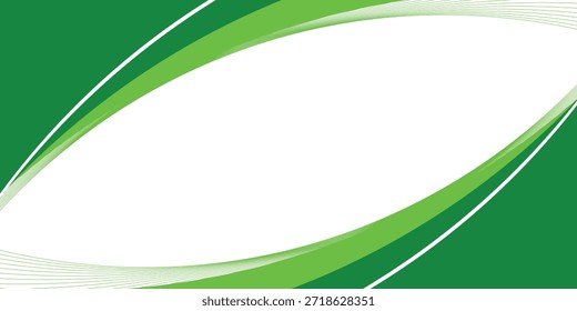 Vector Abstractas Anuncio de fondo ancho de onda blanco y verde, diseño moderno