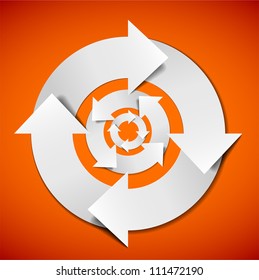 Abstract Vector white life cycle diagram / schema