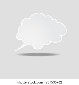 Abstract Vector White Speech Bubbles 
