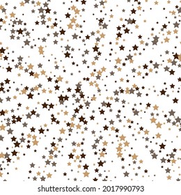 Abstract vector white stars confetti background, design element