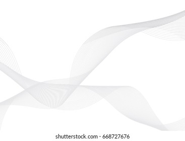 abstract vector white wave background for decoration