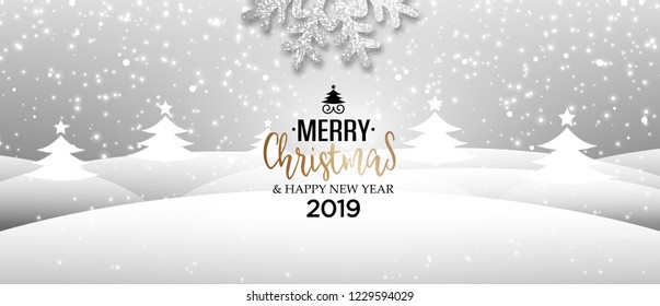 Abstract vector winter holiday Christmas greeting card
