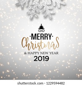 Abstract vector winter holiday Christmas greeting card