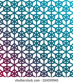 Abstract vector winter holidays colorful background of snowflakes in mosaic