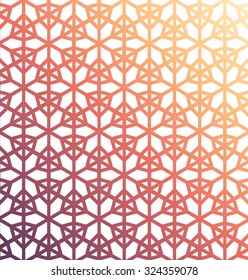 Abstract vector winter holidays colorful background of snowflakes in mosaic