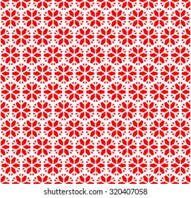 Abstract vector winter holidays seamless pattern of snowflakes in mosaic