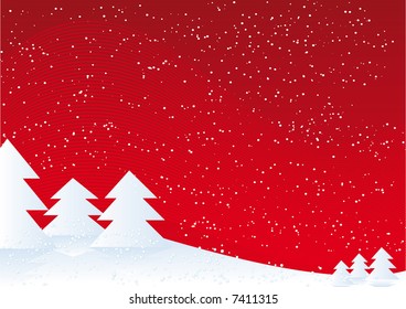 Abstract vector of a winter landscape