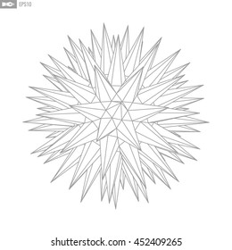 Abstract vector wireframe landscape background. Cyberspace grid. 3d technology wireframe vector illustration. Digital wireframe landscape for presentations .
