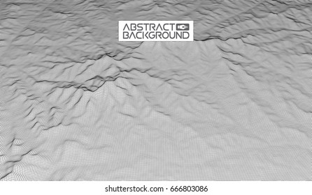 Abstract vector wireframe landscape background. Cyberspace grid. 3d technology wireframe vector illustration. Digital wireframe landscape for presentations .