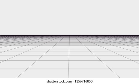 Abstract vector wireframe landscape. Abstract mesh landscapes. Polygonal mountains. Vector illustration.
