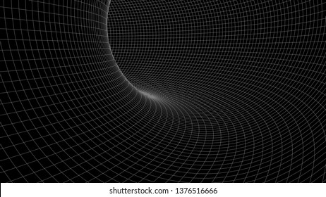 Abstract vector wireframe landscape. Abstract mesh background. Polygonal mountains. Vector illustration.