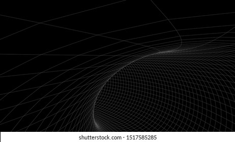 Abstract vector wireframe landscape. Abstract mesh background. Polygonal mountains. Vector illustration.