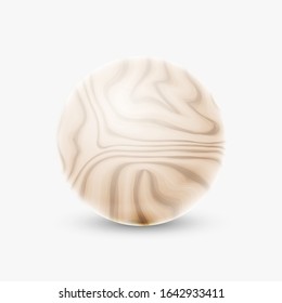 Abstract Vector Wood Sphere Ball Icon Logo