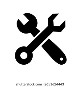 ícone de tecnologia de chave de oficina de vetor abstrato