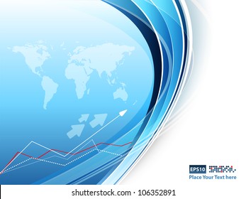 abstract vector world statistic backdrop with copy space. Eps10
