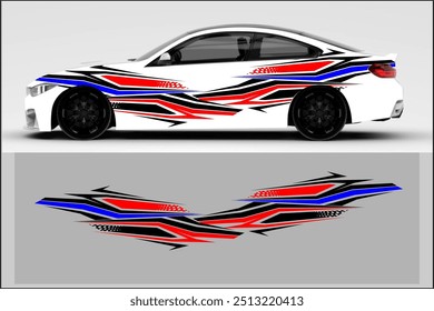 abstract vector wrap car design, modern wrap with bright patterns and colors with unique and cool line patterns. my own work not ai generate
