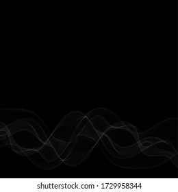 abstract vector wsve on black background