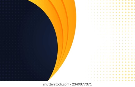 Resumen Vector de fondo curvo amarillo y azul, se puede usar para diseños de negocios, presentaciones o cualquier diseño adecuado.