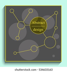Abstract vector with yellow circles.