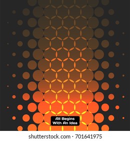 Abstract vector yellow design rounds