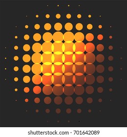 Abstract vector yellow design rounds
