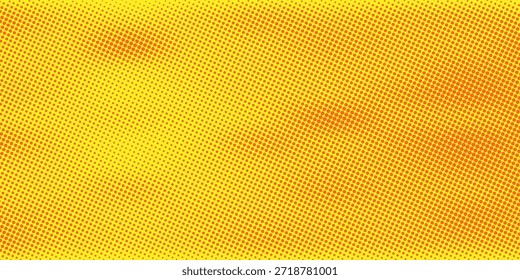 Abstract vector yellow hexagon halftone sunbeams or rays background

