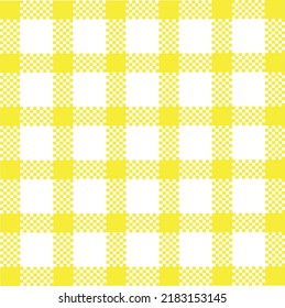 Abstract Vector yellow plaid Checkered Squares Pattern