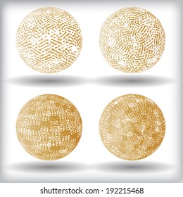 abstract vector yellow spheres