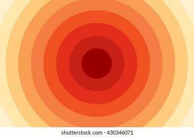 Abstract vector yellow-orange color graphic circular pattern.