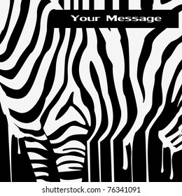 the abstract vector zebra silhouette with smudges barcode