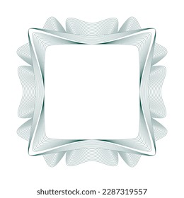 Abstract vectorial guilloche elements. Line frames and circular rosettes with a modern touch.