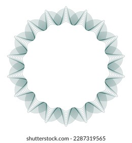 Abstract vectorial guilloche elements. Line frames and circular rosettes with a modern touch.