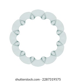 Abstract vectorial guilloche elements. Line frames and circular rosettes with a modern touch.