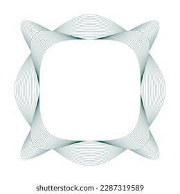 Abstract vectorial guilloche elements. Line frames and circular rosettes with a modern touch.