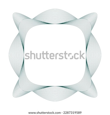 Abstract vectorial guilloche elements. Line frames and circular rosettes with a modern touch.
