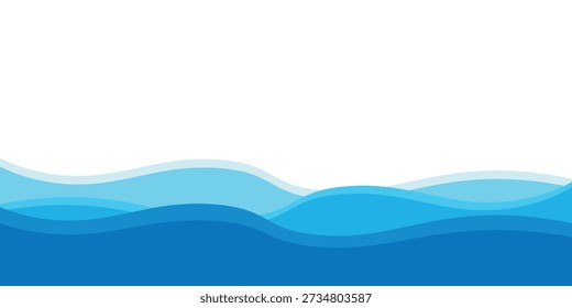 Abstractas fondo vectorizado con ondas en tonos de azul.