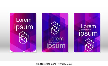 Abstract vectors with hexagon backgrounds for presentations, banners, brochures, book pages, and more