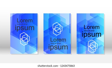 Abstract vectors with hexagon backgrounds for presentations, banners, brochures, book pages, and more