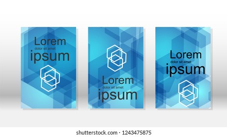Abstract vectors with hexagon backgrounds for presentations, banners, brochures, book pages, and more